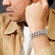 thumbnail image 5 of JeenMata Pulsera de eslabones cubanos con púas de plata para hombre - Joyería elegante y atrevida, 5 of 6