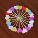 thumbnail image 5 of Inteprter 30pcs Corazón de Patrón Recoger Adhesivo Fieltro Palillos Cóctel Sandwich Decoración del hogar Oro rosa esmerilado Inteprter JJ17337-06, 5 of 6