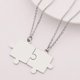 thumbnail image 2 of Couples Jigsaw Necklaces 2pcs/Set For Women Lover s Gold And Black Silver Color Puzzle Pendant Love Necklace Jewelry Gift, 2 of 5