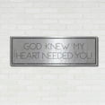 thumbnail image 3 of Luxe Metal Art 'God Knew My Heart Needed You' by Susan Ball, Metal Wall Art, 48"x16", 3 of 9