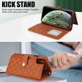 thumbnail image 5 of Allytechgroup Wallet Case for iPhone XS/X with Credit Card Slot, RFID Blocking PU Leather Case with Lanyard & Shoulder Strap & Kickstand Shockproof Bumper for Women Men, Brown, 5 of 8