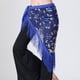 thumbnail image 5 of Pañuelo de cadera para danza del vientre para mujer con flecos y lentejuelas, falda triangular de malla, pañuelo de cadera Azul, 5 of 9