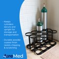 thumbnail image 6 of AireMed Oxygen Tank Holder – Holds (12) E, D or M9/C Size Tanks - Heavy-Duty Oxygen Cylinder Rack for Storage and Transportation – Floor Mountable Oxygen Rack, 6 of 7