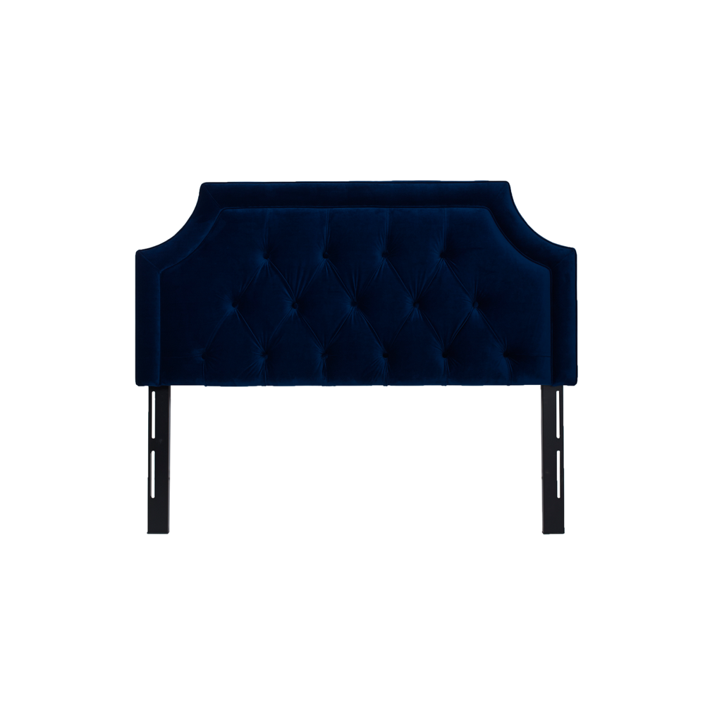 Kaye Tufted Queen Headboard, Navy Blue