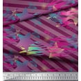 thumbnail image 2 of Soimoi polyester Crepe Fabric Star & Diagonal Stripe Print Fabric by the Yard 52 Inch Wide, 2 of 3