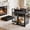 Black, variant on Amoveo 37.8" Heavy Duty Dog Crate for Medium Dogs, 3-in-1 Collapsible Metal Kennel & Playpen with Lockable Wheels & Feeding Bowls, Indoor Outdoor,Brown