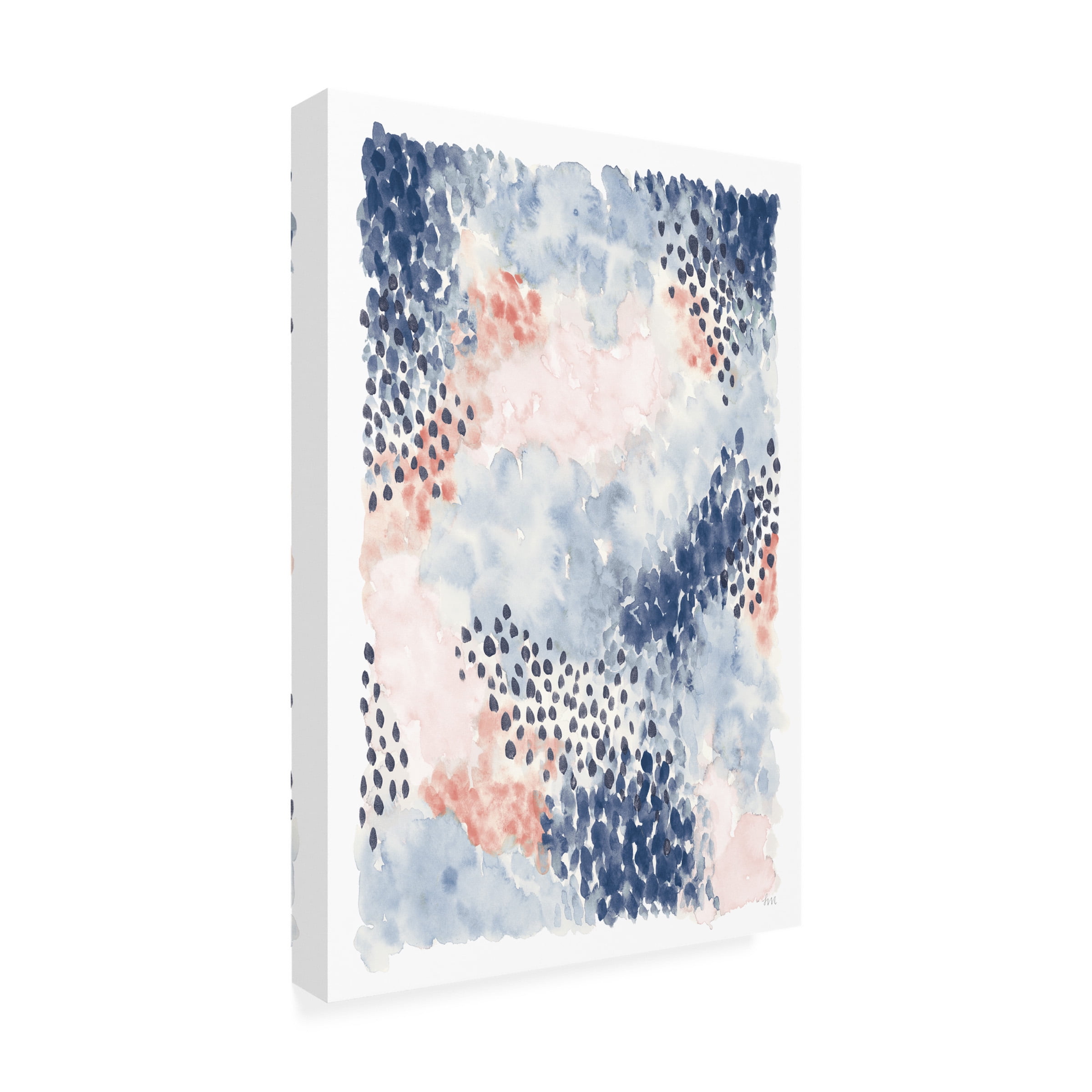Laura Marshall 'Spring Blooms I Blue' Canvas Art