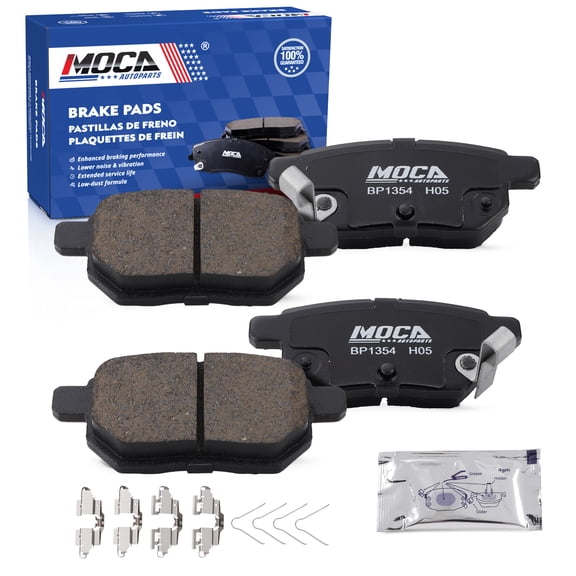 MOCA AUTOPARTS D1354 4x Rear Ceramic Brake Pads Fit for 2014-2019 Toyota Corolla 1.8L & 2011-2017 Lexus CT200h 1.8L & 2008-2015 Scion xB 2.4L