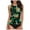 Green, variant on GEWSEY Tankini Tops for Women Swimwear Top Tummy Control Bathing Suit Top Hot Pink, M
