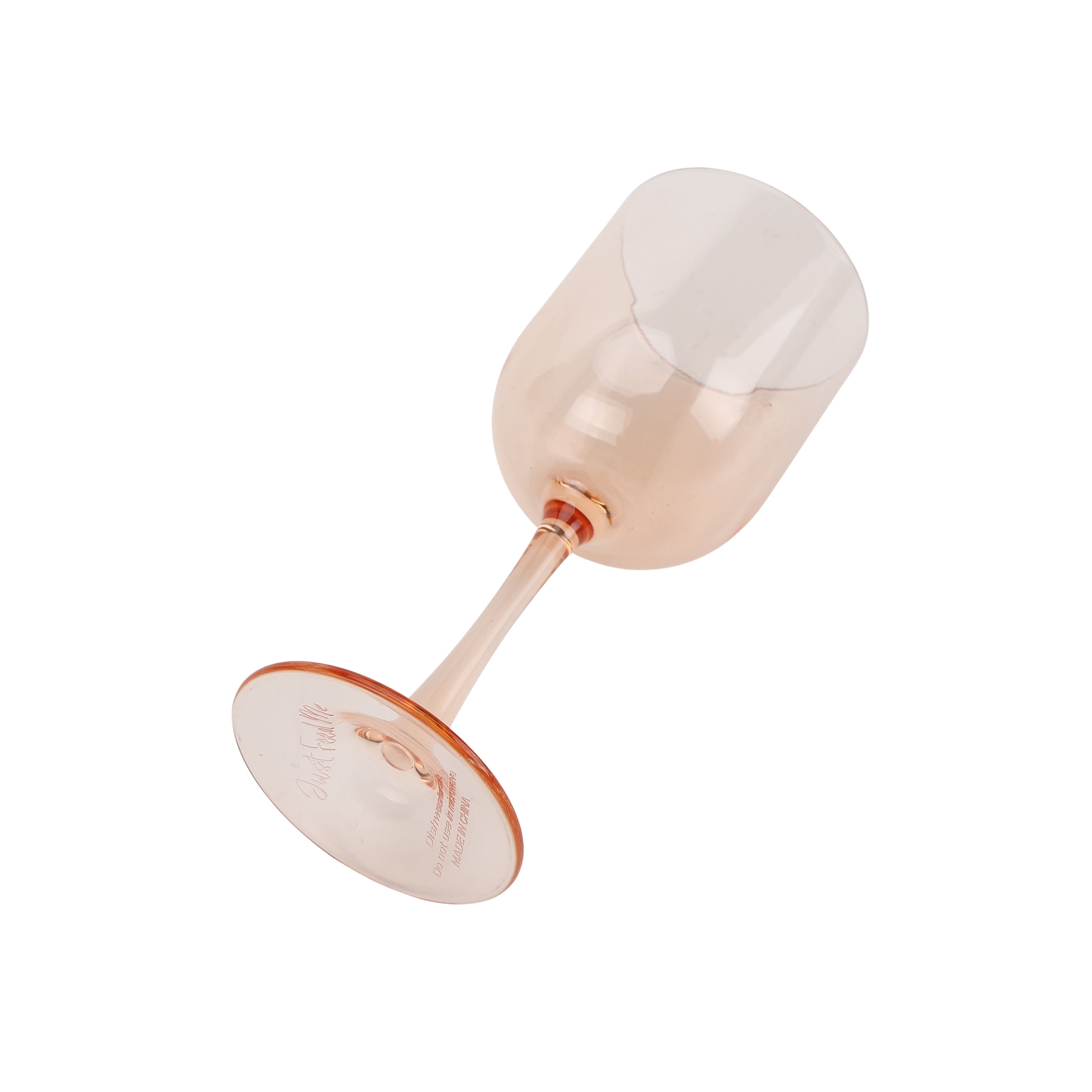 Just Feed Me by Jessie James Decker 4-Piece 12oz Stemmed Wine Glass Set, Pink