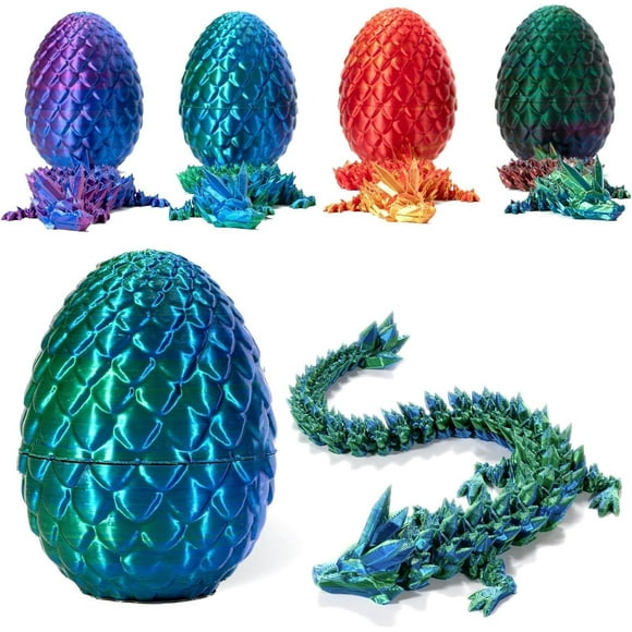 Dragon Eggs,3D Printed Dragon Eggs with Dragon Inside, 3D Articulated Dragon Egg Home Decor