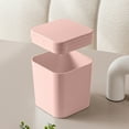 thumbnail image 6 of Small Trash Can with Lid, Mini Trash Can for Bathroom, Office and Bedroom, Small Bathroom Garbage Can with Swing Top, Compact Waste Basket for Desk, Dorm & Home, Pink - Xuniizn, 6 of 7