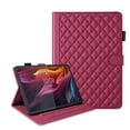 thumbnail image 3 of for Lenovo Idea Tab Pro 12.7 inch 2025 (TB-373FU/TB-375FC) Case, Rhombus Pattern Multiple Viewing Angles Stand Slim Folio Cover (Red), 3 of 6