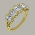 thumbnail image 2 of LBG British Made 18k Yellow Gold Cubic Zirconia Womens Eternity Ring - 33 size options - Size 4, 2 of 8