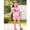 Pink Ladybug, variant on Bellafa Toddler Girls Clothes Kids Summer 2 Piece Outfits Short Sleeve Cute Cat Tops Shirt and Shorts Set 2-7 Years