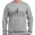 thumbnail image 2 of Skyline Omaha Nebraska Sweatshirt Unisex 2X-Large Grey, 2 of 5
