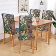 thumbnail image 2 of Yayeee 2 Pack Dining Chair Covers Stretch Parson Chairs Slipcovers Seat Protector, White Floral Garden, 2 of 6