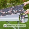 thumbnail image 6 of Pioneer Flower Floral Print Pattern Square Fitted Tablecloth with Elastic Edge,Square Table Cover,Washable Elastic Table Cover for Home Kitchen Party Decor 34"x34", 6 of 6