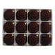 thumbnail image 1 of Adornos de bolas de Navidad de terciopelo Paquete de 12 | Adornos colgantes decorativos de plástico marrón flocado de 2.4" | Duradero, fácil de colgar, textura elegante | Decoración de árbol de, 1 of 6