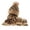 Khaki, variant on Inmuld Leopard Print Jacquard Pom Pom Beanie Long Scarf and Touch Screen Glove 3 Piece Kids Winter Accessory Set 1-6 Years,Dark Gray