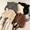 thumbnail image 5 of Women's Cute Bear Ear Winter Hat with Plush Ears and Snap Closure - Machine Washable Elastic Winter Hat, Korean Style Loose Fit, Women's Winter Hat, 5 of 8