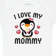 thumbnail image 4 of Inktastic I Love My Mommy with Cute Penguin and Hearts Girls Baby Bodysuit, 4 of 5