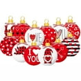 thumbnail image 2 of Decoraciones para el día de San Valentín Adornos colgantes para el árbol del día de San Valentín Adornos de madera Adornos para el día de San Valentín Enanitos de corazón Adornos huecos para el día de, 2 of 8