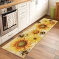 thumbnail image 2 of Sunflower 2'x6' Runner Rugs for Hallway Kitchen Bedside Non Slip Washable, Yellow Floral Elegant Pastoral Flowers Rustic Entryway Rug Runners with Rubber Backing, Long Carpet Runner for Laundry Room, 2 of 8
