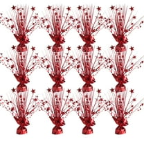 12 Pack Metallic Blue Foil Spray Centerpieces Stars Brust Table Centerpieces for Wedding Birthday Anniversary Holiday Party Decor, Metallic Star Balloon Wights for Party, Table Decor for Party