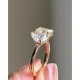 thumbnail image 2 of Double Stone Engagement Ring 2 Stone Toi et moi ring Wedding Ring Radiant cut ring Pear ring 2 stone mothers ring Gift for her Two Stone Ring, 2 of 5