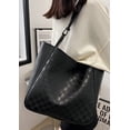 thumbnail image 3 of LinYooLi Women Fashion Mini Grid Tote Hobo Handbag Shiny Faux Leather Shoulder Bag Purse, 3 of 4