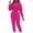 Hot Pink, variant on Lovzfmll 3 Piece Sets for Women, Cropped Tank Tops Long Sleeve Sweatshirt and Pants Set, Solid Color Casual Outfits Matching Sets