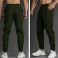 thumbnail image 4 of Kalauyu Men's Cargo Pants with Multi Pockets Hiking Sweatpants Casual Athletic Jogger Sports Outdoor Trousers Lightweight, 4 of 4