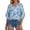 #1Blue, variant on Womens Teal Baroque Blouse, Dolman Sleeve Summer Casual Top