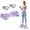 Purple, variant on ZUNMOS Slim Waist Twister, Silent Ab Toner with Resistance Bands, 300 lbs Capacity Core Workout Board for Home Gym, Pink