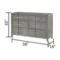 thumbnail image 4 of Modern Style 6-Drawer Dresser Made with Wood in Gray finish, 4 of 14