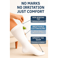 thumbnail image 6 of Special Essentials Diabetic Socks for Men & Women – 6 Pairs of Non-Binding Moisture-Wicking Neuropathy Socks – Crew Length, White, 10-13, 6 of 7