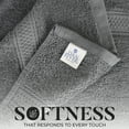 thumbnail image 6 of Dan River Bath Towel 4 Pack 27x54 in Ultra Soft Quick Drying Cotton Towel - Gray, 6 of 8