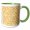 Green/White, variant on 3drose, Colorful Geometrical Pattern Background - Abstract Vector Design, 11oz Two-tone Blue Mug