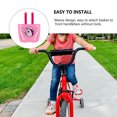 thumbnail image 3 of Minkissy Bike Basket Pink Weave Design Storage For Kids 1Pack, 3 of 7