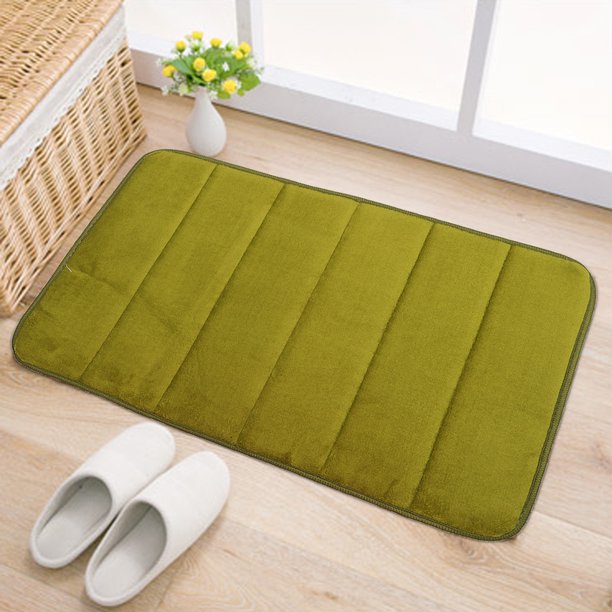 Memory Foam Bath Mat Coral Velvet Super Water Absorbent Polyster Soft