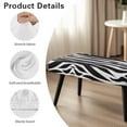 thumbnail image 7 of FUIALDOLG Dining Bench Cover Washable Fabric Piano Bench Seat Cover Removable Rectangle Seat Cushion Protector for Home, Bedroom, Hotel (Zebra Stripe), 7 of 7