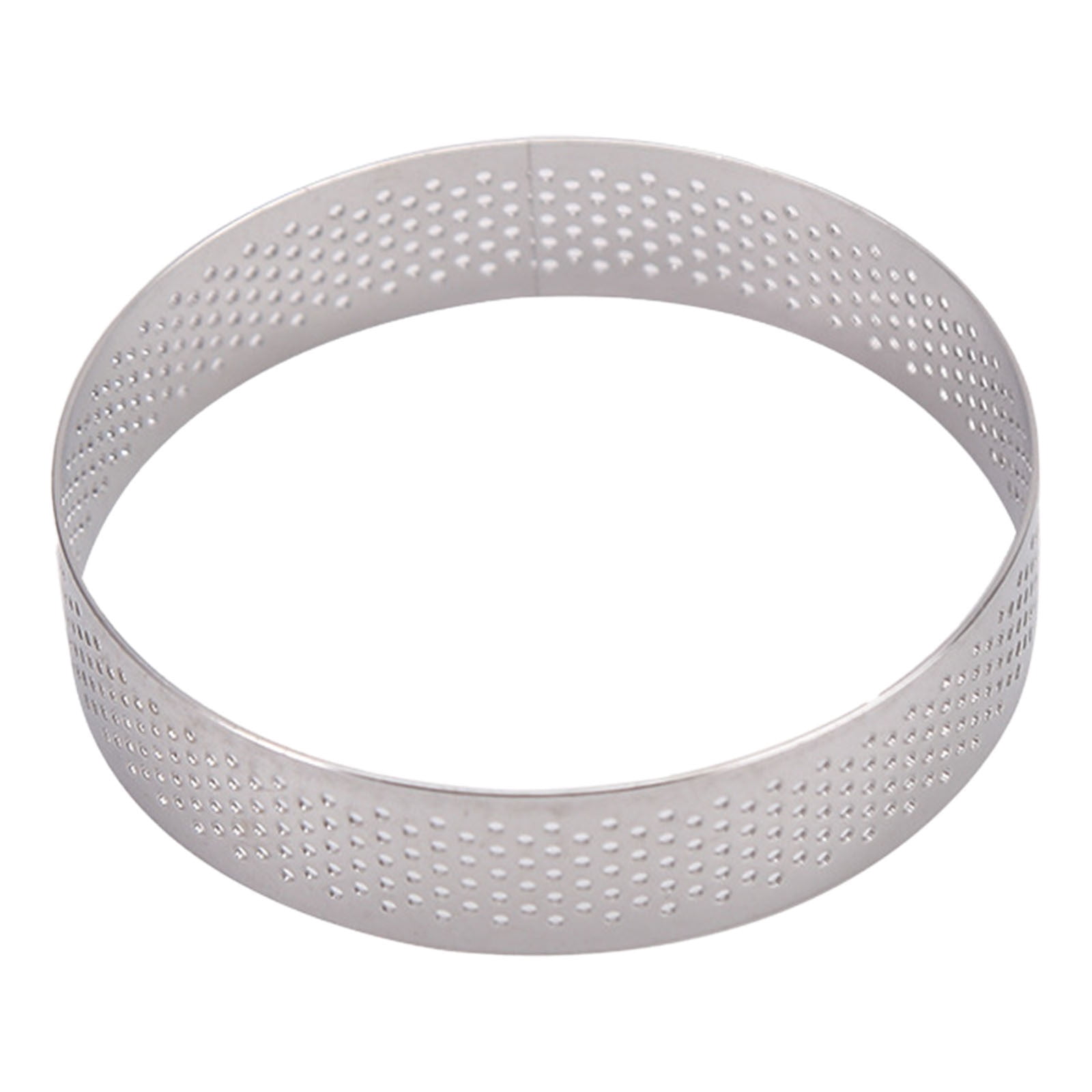 10 Cercles à Pâtisserie En Acier Inoxydable 7cm - Anneaux à Tarte Ronds Avec Trous - Pour Mousses, Cheesecakes, Quiches