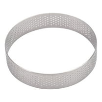 Bakeware Tart Rings 8 Inch Round Perforated Cake Ring Nonstick Stainless Steel Baking Tool for Culinary Uses High Performance for Everyday Cooking and Baking