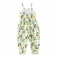 thumbnail image 4 of QIPOPIQ Toddler Girl Clothes Clearance Children's Summer Romper Printing Sling Sleeveless Backless Short Jumpsuit Outfits, 4 of 9