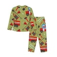 thumbnail image 2 of Bingfone Womens Pajama Sets Cartoon Fire Truck Print,Long Sleeve Loungewear Pajamas Set-Small, 2 of 9