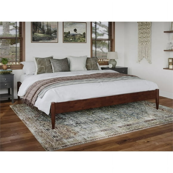 AFI Pasadena 14" King Basic Platform Bed Frame in Walnut