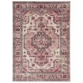 thumbnail image 1 of Tapis d'Accent Lavable Marcie 5x7, Ivoire et Rouge, 1 of 8