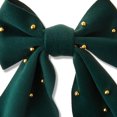 thumbnail image 3 of Green Pearl Beaded Decorative Christmas Bow, 6", by My Texas House, 3 of 5