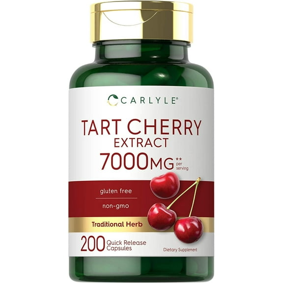 Tart Cherry Capsules | 10,500 mg | 200 Pills for Men and Women | by Carlyle